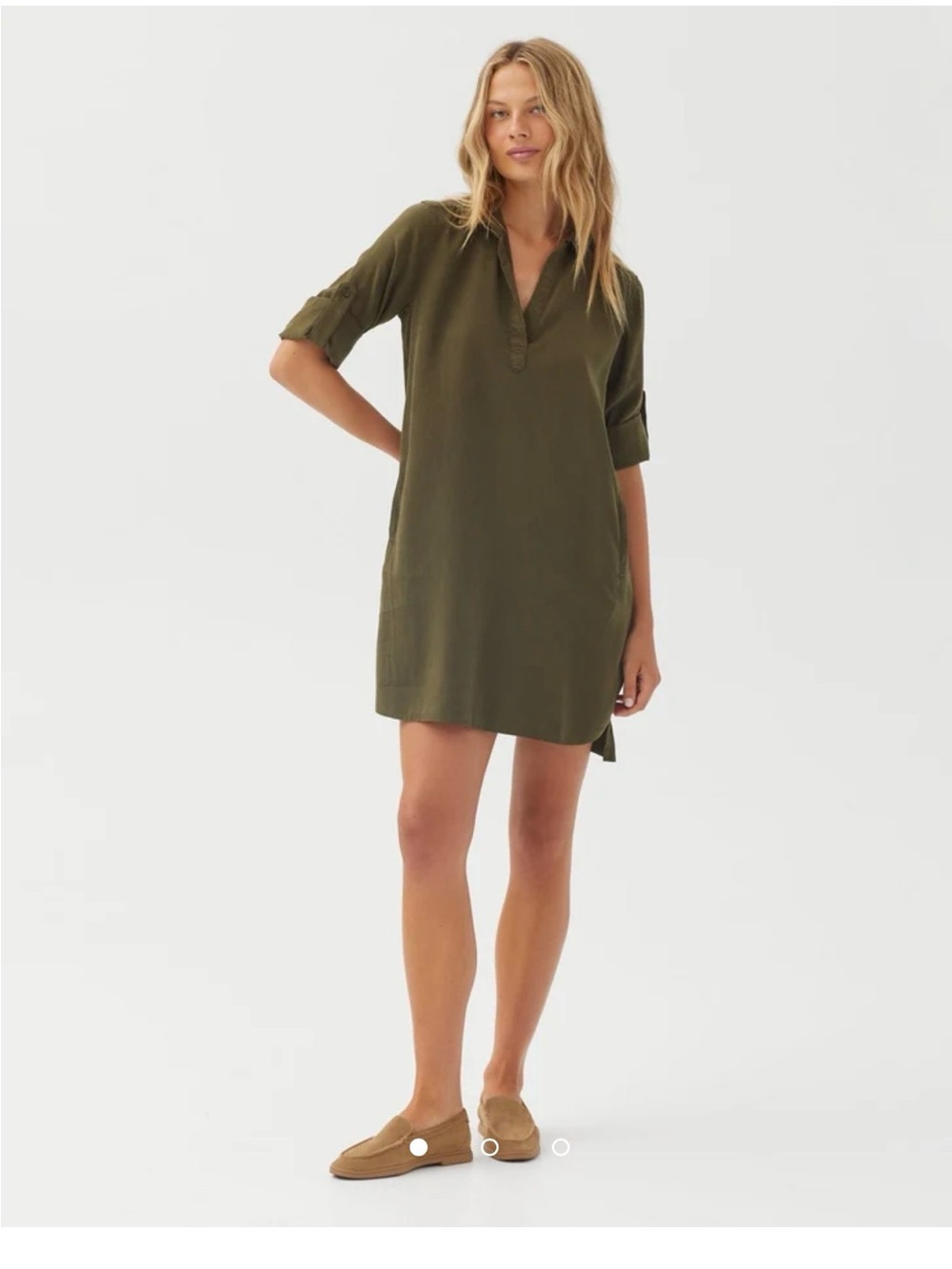 Bella Dahl Olive Green Dress